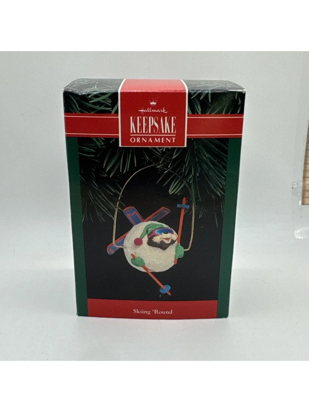 Hallmark Keepsake SKIING 'ROUND 1992 Christmas Ornament w/Original Box